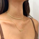 Colar Love Cravejado Folheado em Ouro 18k