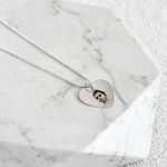 Colar Medalha Coração Personalizada Folheado em Prata 925