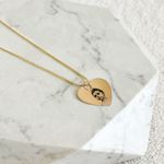 Colar Medalha Coração Personalizada Folheado em Ouro 18k