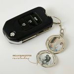 Chaveiro Relicário Redondo Personalizado Aço Inoxidável