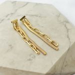 Brinco Corrente Duplo Banhado a Ouro 18k
