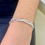 Pulseira Corrente Dupla Banhada a Prata 925