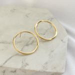 Brinco Circulo Vazado Folheado em Ouro 18k