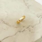 Anel Liso Redondo Regulável Banhado a Ouro 18k