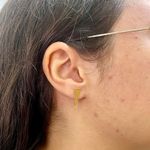 Brinco Triângulo Folheado a Ouro 18k