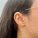 Brinco Triângulo Folheado a Ouro 18k