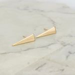 Brinco Triângulo Folheado a Ouro 18k