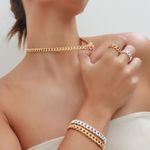 Colar Choker Elos Groumet Grosso Folheado em Ouro 18k