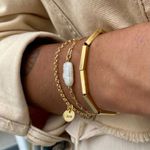 Pulseira Medalha P Personalizada Folheado em Ouro 18k