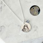 Colar Medalha M Personalizada Folheado em Prata 925
