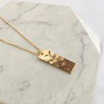 Colar Plaquinha Personalizada M Folheado em Ouro 18k