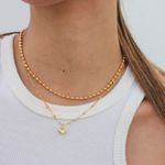 Colar Choker Bolinhas G Folheado em Ouro 18k
