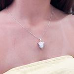 Colar Relicário Coração Personalizado com Foto Banhado a Prata 925