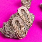 Brinco Arco Íris Franja Folheado em Ouro 18k