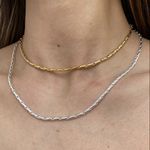 Colar Choker Becky Folheado em Prata 925