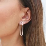 Brinco fio veneziana delicado Folheado em Prata 925