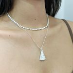 Colar Choker Bolinhas Achatadas G Folheado em Prata 925