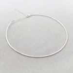Colar Choker Aro Fina Folheado em Prata 925