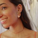 Colar Choker Aro Fina Folheado em Ouro 18k
