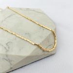 Colar Longo Canutilho Folheado em Ouro 18k