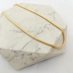 Colar Choker Rabo de Rato Folheado em Ouro 18k