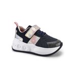 Tênis Infantil Bibi com Rodinhas Skatenis Azul Marinho com Rosa