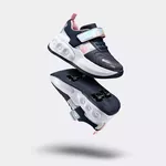 Tênis Infantil Bibi com Rodinhas Skatenis Azul Marinho com Rosa