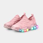 Tênis Infantil de Luz Bibi Roller Celebration 2.0 Rosa Iogurte