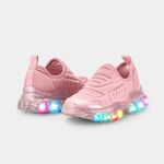 Tênis Infantil de Luz Bibi Roller Celebration 2.0 Rosa Iogurte