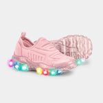 Tênis Infantil de Luz Bibi Roller Celebration 2.0 Rosa Iogurte