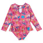 Body Kids Praia Manga Longa UV50+ Rosa Safari - Tip Top