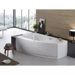 Banheira Square Kanto Direita 158x98x52Cm 1 Pessoas 228L Axell - SQD158