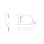 Kit de Chuveiro Deca Acqua Plus com Desviador e Ducha Manual Dark Antracite - 1990.GFMT.STDKIT.N