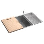 Cuba de Cozinha Deca Suprema Inox 75x40cm com Acessórios CC.670.75.AC.INX