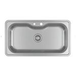 Cuba de Cozinha Deca Retangular c/ Deck 80x40cm Facile Inox CC.661.80.DK.INX