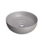 Cuba de Apoio Deca Redonda 40cm Gota Soft Antracite L.12040.GT.85