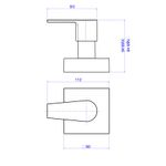 Acabamento para Registro de Gaveta Deca de 1 1/4" e 1 1/2" Level Cromado - 4900.C26.GD