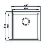 Cuba Premium 440x440 mm Ghelplus Inox Acetinado - 20.03.30531