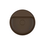 Cuba Deca de Apoio Deca Redonda Com Mesa 40cm Slim Marrom Fosco - L.12040.M.22