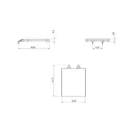 Assento Poliéster Deca Quadratta Branco/CR - AP.44.C.17