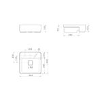 Cuba Deca De Semiencaixe Quadrada Com Mesa 40CM Slim Branco - L.61040.M.17