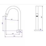 Torneira de Mesa Bica Baixa para Lavatório Tube Dark Antracite - 1197.GF.TUB.MT