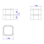 Acabamento Deca para Registro de Pressão 1/2" e 3/4" com Mecanismo Deca You Quadrada Dark Antracite 4916.GF105.PQ.MT 