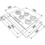 Fogão Mesa Glass 5 Bocas Gás FHG 755 4G LTC FC 75x52 cm - 14638