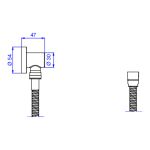 Kit Flexível Redondo Deca Com Suporte Para Ducha Manual Cromado - 4605.C.170