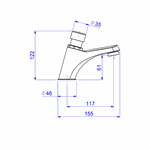 Torneira Deca de Mesa com Fechamento Automático para Lavatório Decamatic Eco Cromada - 1173.C