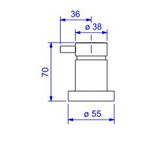 Acabamento Registro Deca de Pressão 1/2" e 3/4" Spin Cromado - 4916.C72.PQ