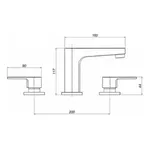 Misturador de Mesa Deca Bica Baixa para Lavatório Level Black Matte 1875.BL26.MT