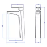 Misturador Monocomando de Mesa Deca Bica Alta para Lavatório Level Black Matte 2885.BL26.MT