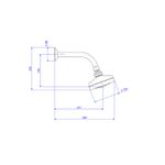 Chuveiro Deca com Tubo de Parede Acqua Plus Standart Corten 1990.CT.STD.MT